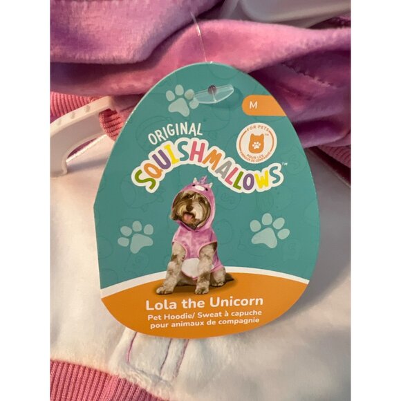 Squishmallows Lola Unicorn Pet Dog Hoodie Costume Tie Dye Purple Sz Medium NWT - Picture 5 of 5